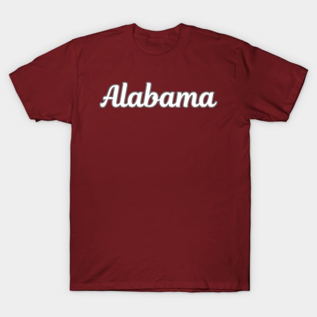 Alabama Script T-Shirt by twothree